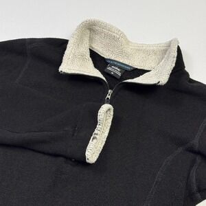Kuhl Alfpaca Sweater Womens Medium Black Fleece 1/4 Zip Mock Neck Pullover